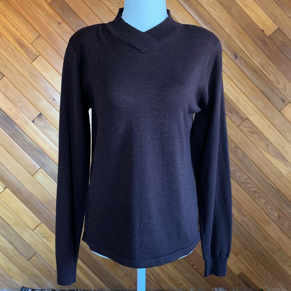 Vintage 70s/80s Brown Austin Reed Wool Silk Blend Sweater